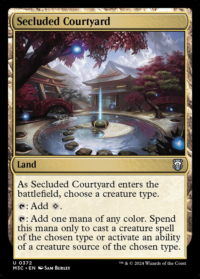 Secluded Courtyard, Modern Horizons 3 Commander Card Art