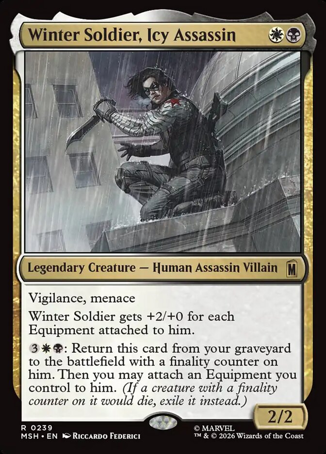Winter Soldier, Icy Assassin, Marvel Super Heroes Card Art