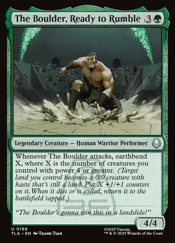 The Boulder, Ready to Rumble, Avatar: The Last Airbender Card Art