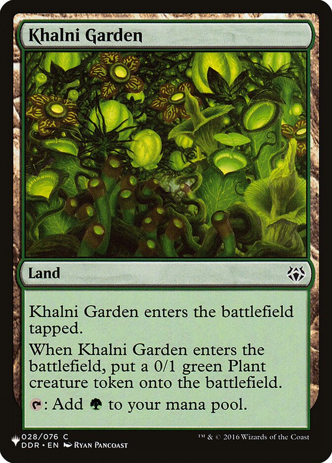 Khalni Garden, The List Card Art