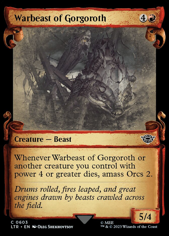 Warbeast of Gorgoroth, The lord of the rings: tales of middle-earth Card Art