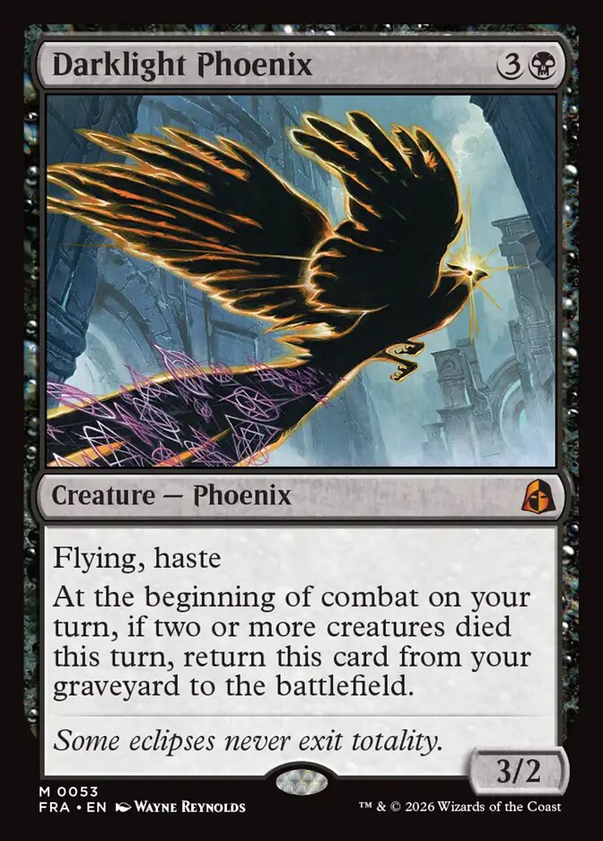 Darklight Phoenix, Reality Fracture Card Art