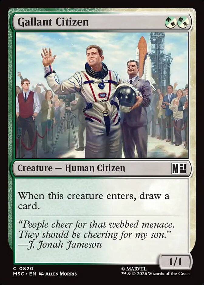 Gallant Citizen, Marvel Super Heroes Commander Card Art