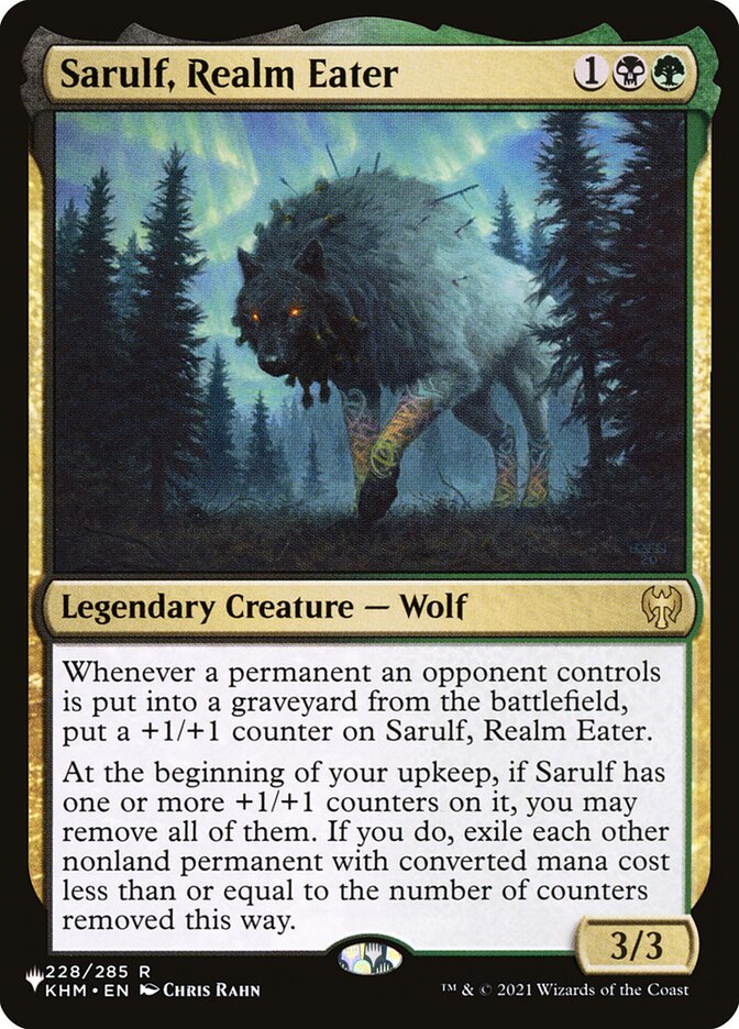 Sarulf, Realm Eater, The List Card Art