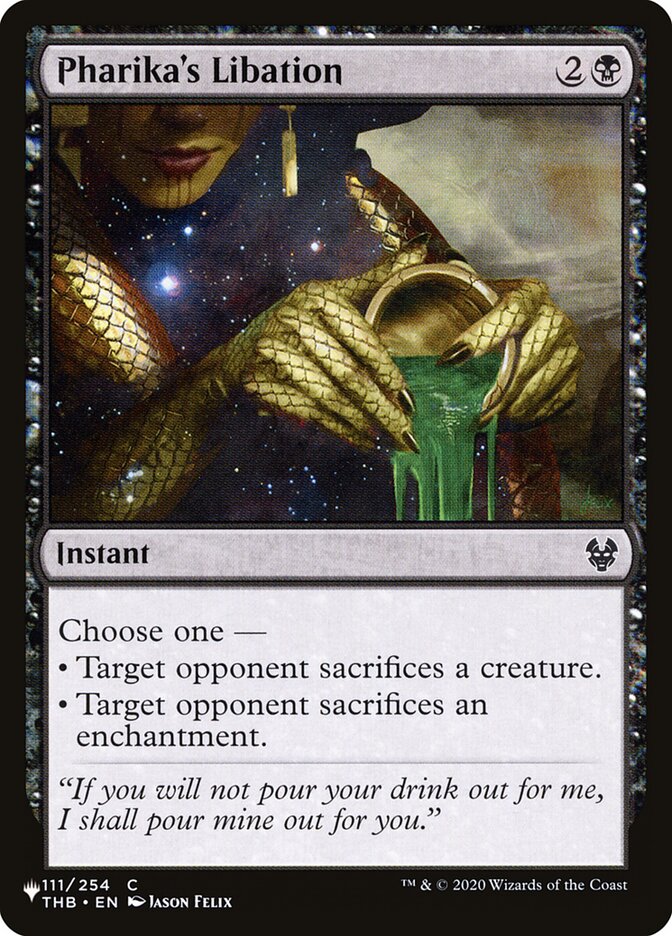 Pharika's Libation, The list Card Art