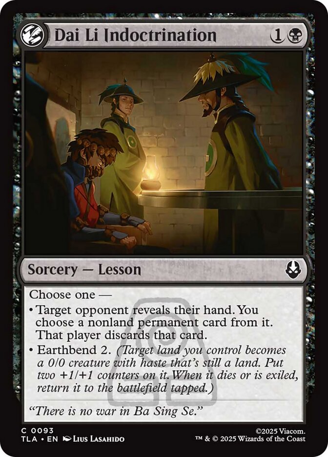 Dai Li Indoctrination, Avatar: The Last Airbender Card Art