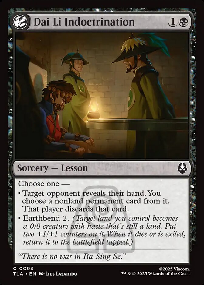 Dai Li Indoctrination, Avatar: The Last Airbender Card Art