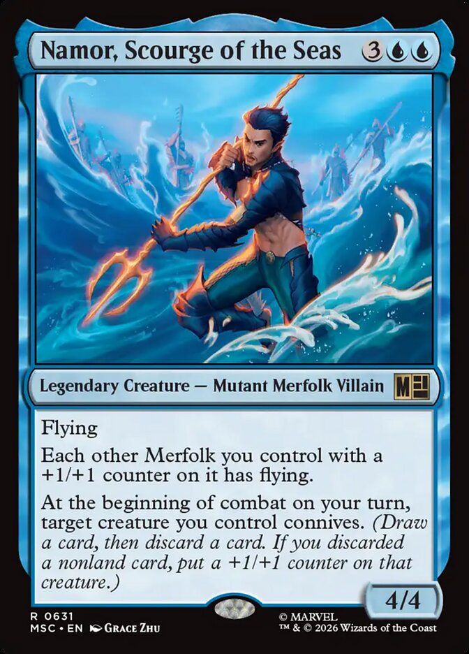 Namor, Scourge of the Seas, Marvel Super Heroes Commander Card Art
