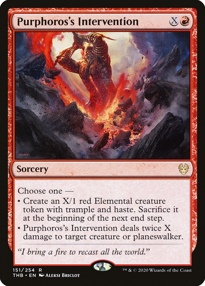Purphoros's Intervention, Theros beyond death Card Art