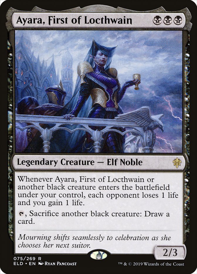 Ayara, First of Locthwain, Throne of eldraine Card Art