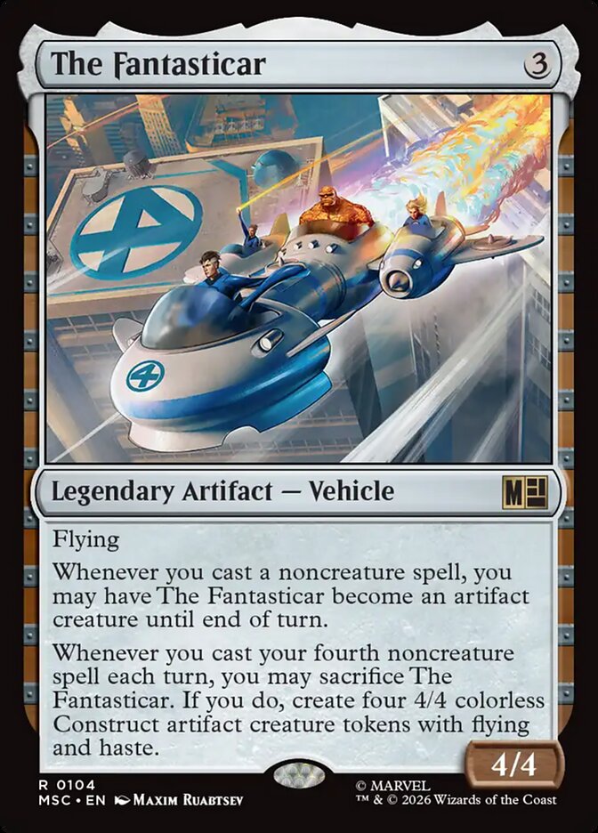 The Fantasticar, Marvel Super Heroes Commander Card Art