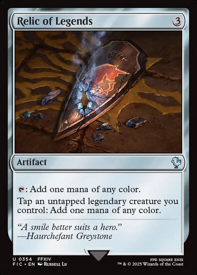 Relic of Legends, Final fantasy commander Card Art