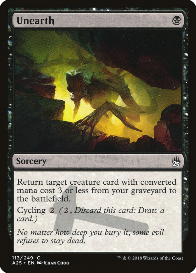 Unearth, Masters 25 Card Art