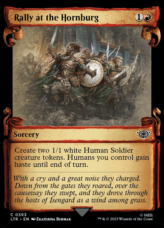 Rally at the Hornburg, The lord of the rings: tales of middle-earth Card Art
