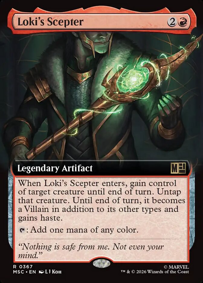 Loki's Scepter, Marvel Super Heroes Commander Card Art
