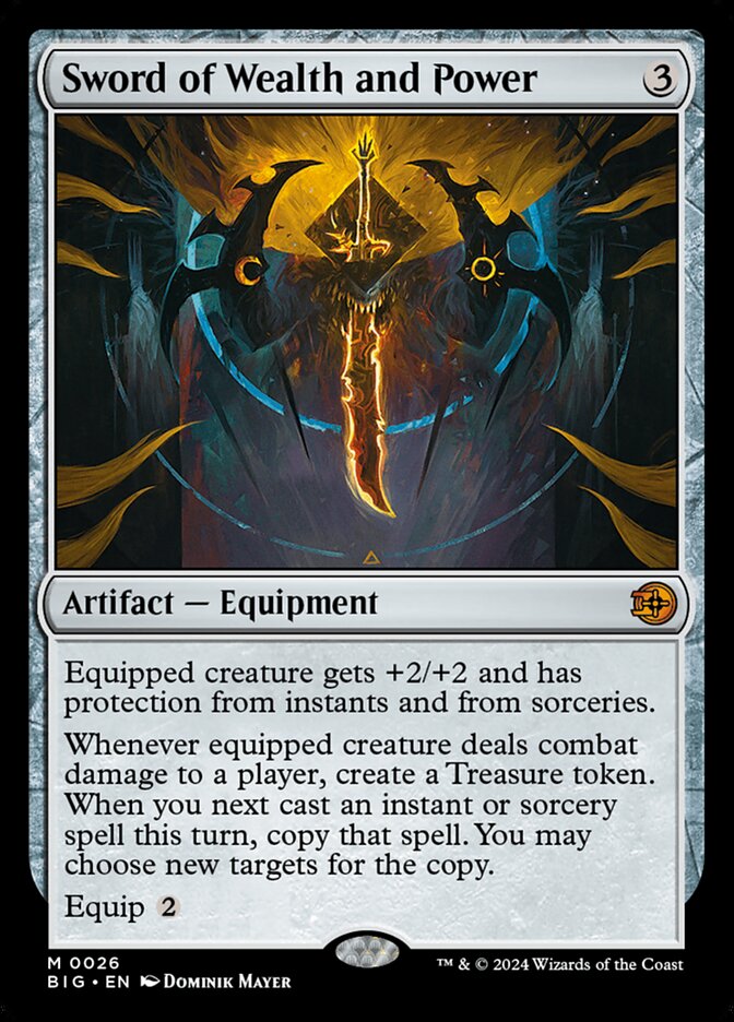 Sword of Wealth and Power, The Big Score Card Art
