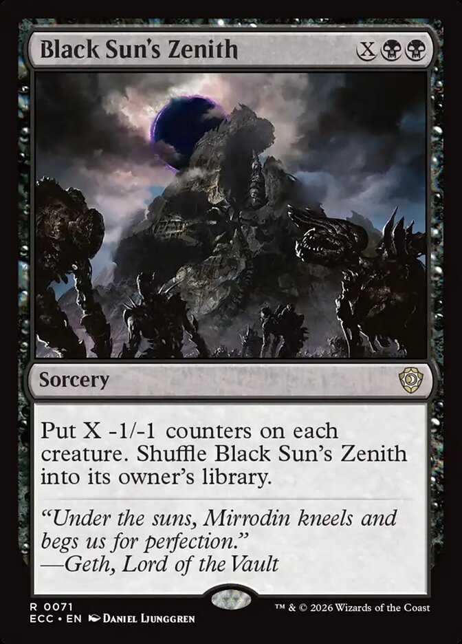 Black Sun's Zenith, Lorwyn Eclipsed Commander Card Art