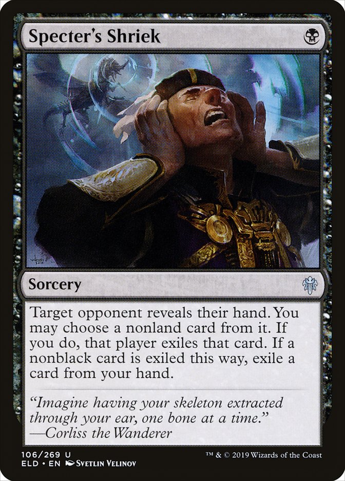 Specter's Shriek, Throne of eldraine Card Art