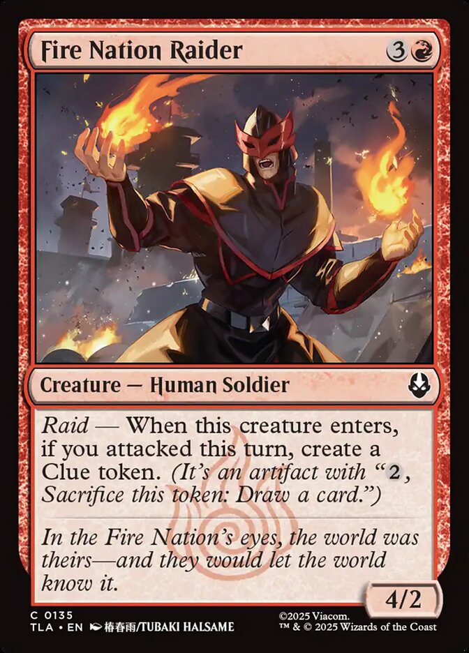 Fire Nation Raider, Avatar: The Last Airbender Card Art