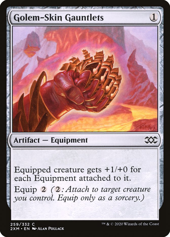 Golem-Skin Gauntlets, Double Masters Card Art