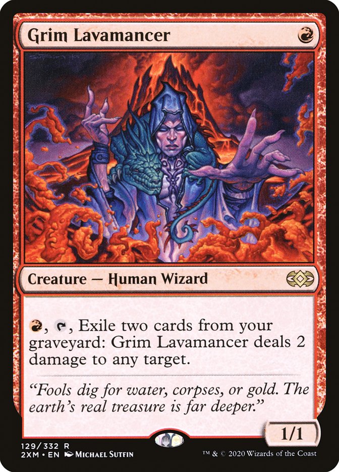 Grim Lavamancer, Double masters Card Art