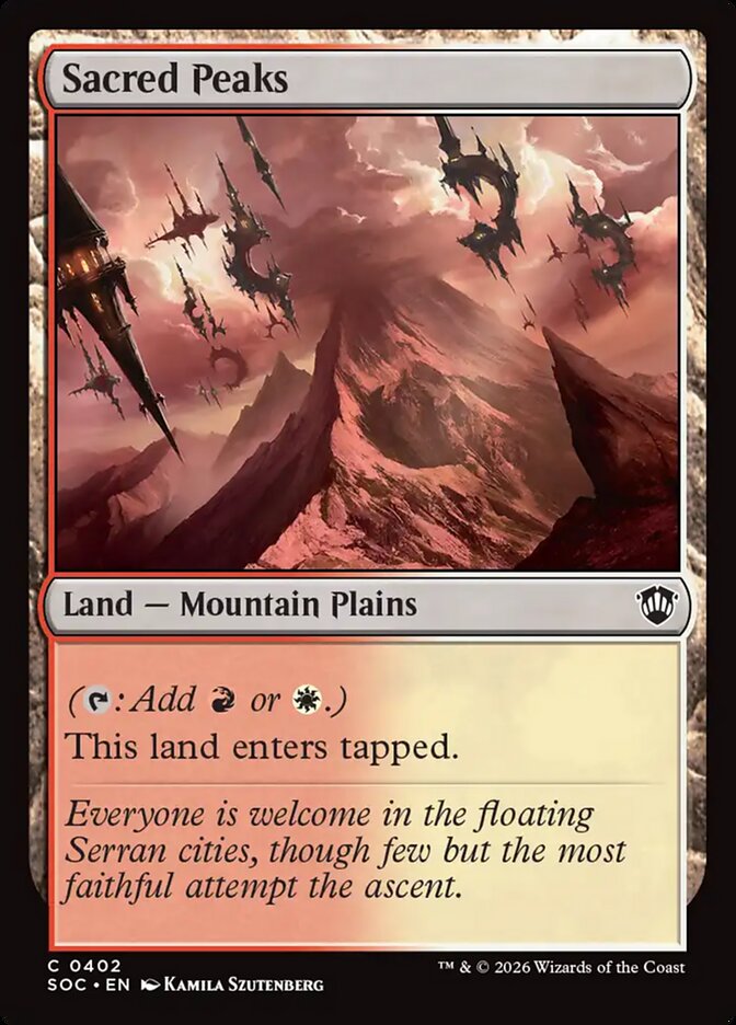 Sacred Peaks, Secrets Of Strixhaven Commander Card Art