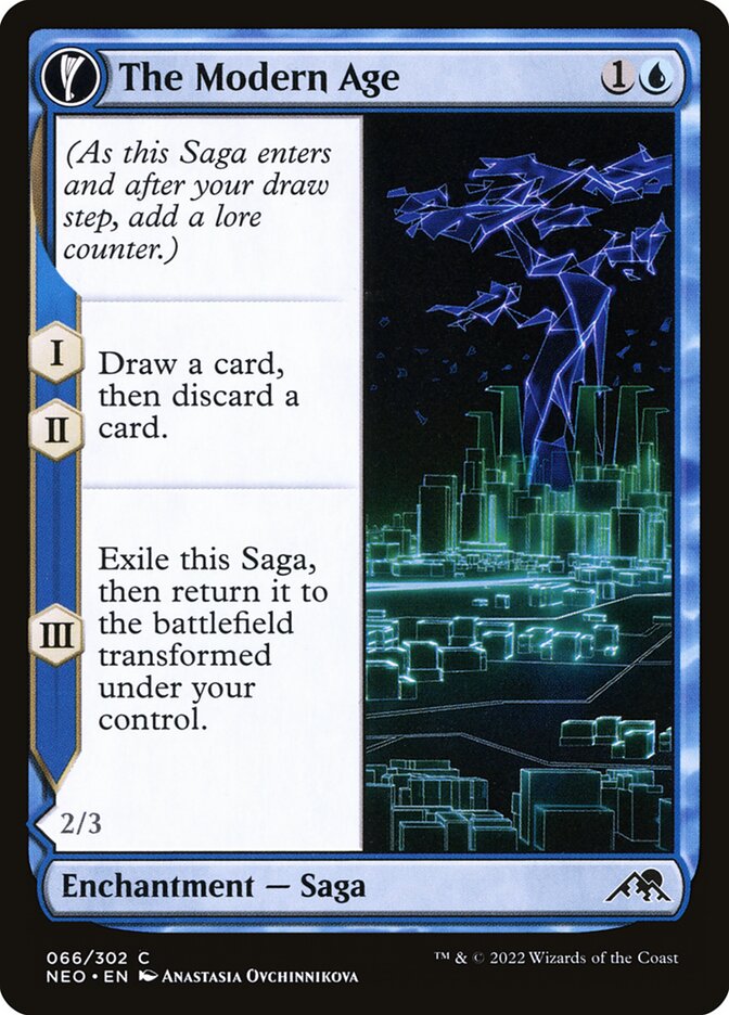 The Modern Age // Vector Glider, Kamigawa: neon dynasty Card Art