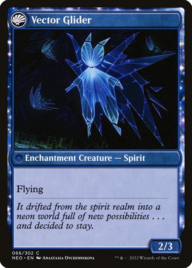 The Modern Age // Vector Glider, Kamigawa: neon dynasty Card Art
