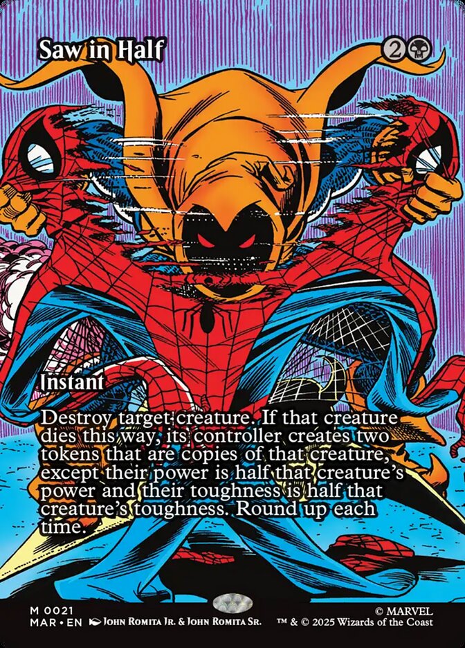 Saw in Half, Marvel Universe Card Art