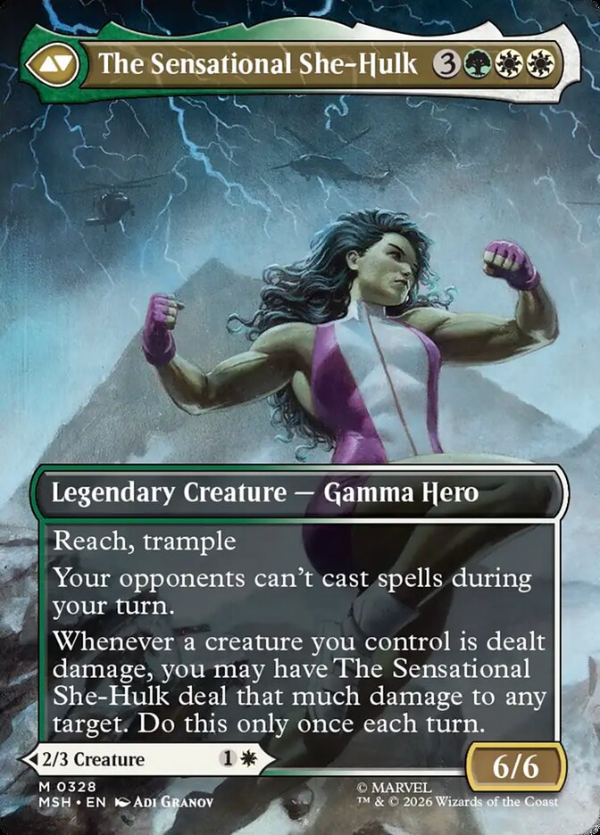 Jennifer Walters // The Sensational She-Hulk, Marvel Super Heroes Card Art