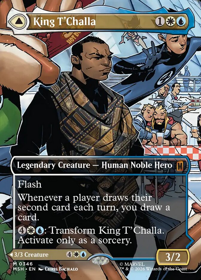 King T'Challa // Black Panther, Hope Enduring, Marvel Super Heroes Card Art