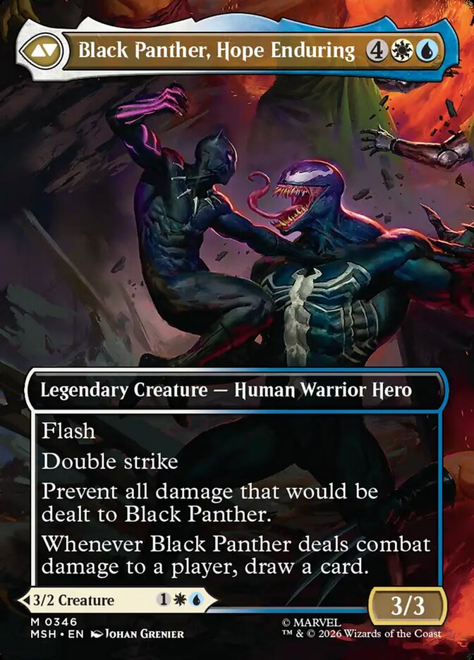 King T'Challa // Black Panther, Hope Enduring, Marvel Super Heroes Card Art