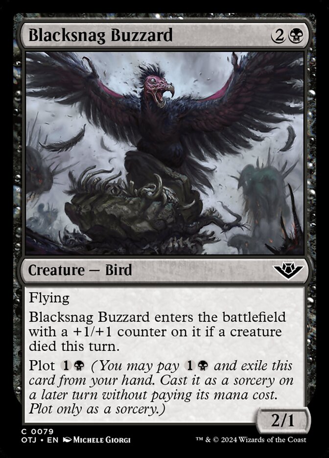 Blacksnag Buzzard, Outlaws of thunder junction Card Art
