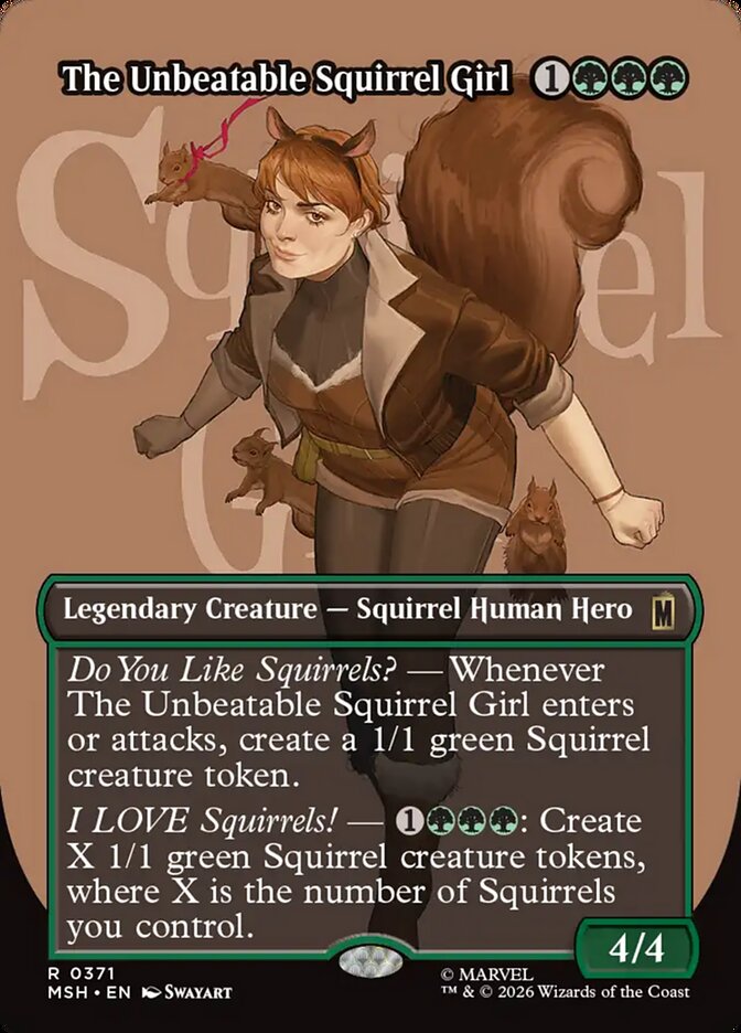 The Unbeatable Squirrel Girl, Marvel Super Heroes Card Art