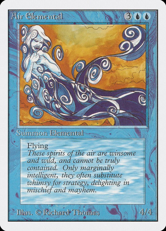 Air Elemental, Unlimited edition Card Art