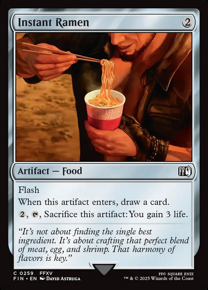 Instant Ramen, Final fantasy Card Art
