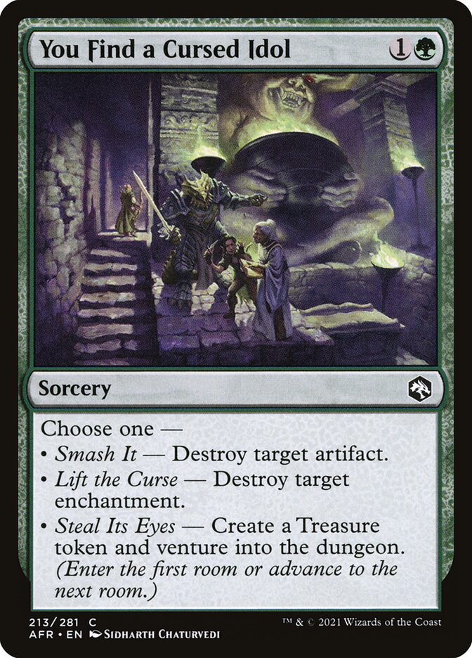 You Find a Cursed Idol, Adventures in the forgotten realms Card Art