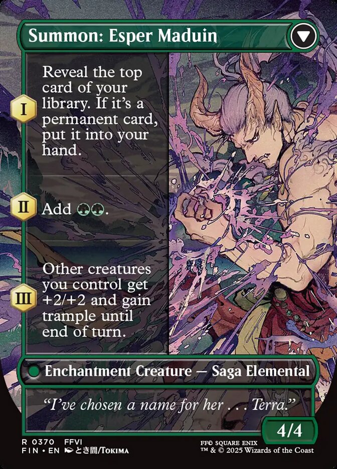 Esper Origins // Summon: Esper Maduin, Final fantasy Card Art