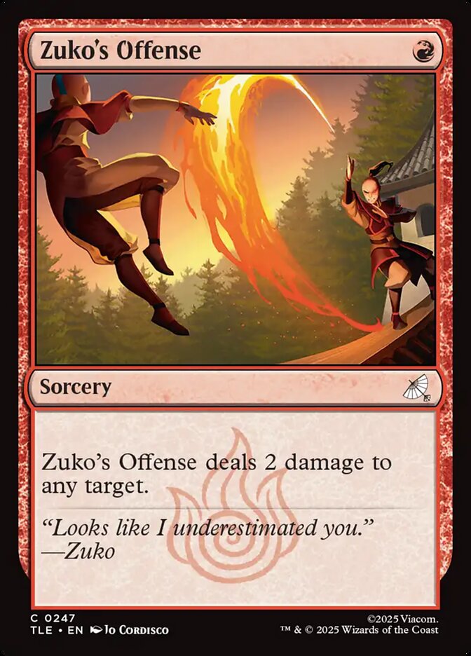 Zuko's Offense, Avatar: The Last Airbender Eternal Card Art