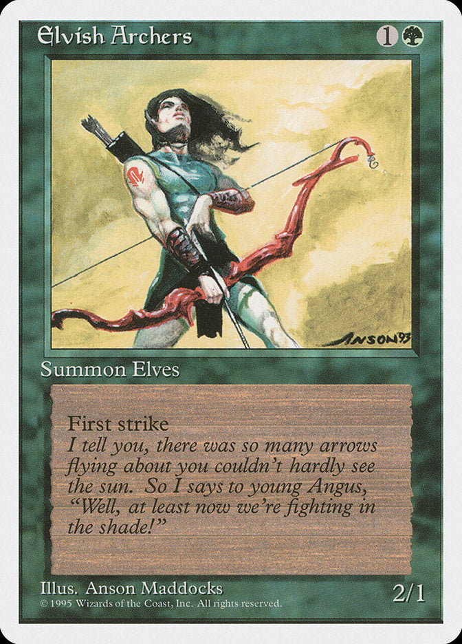 Elvish Archers, Fourth edition Card Art