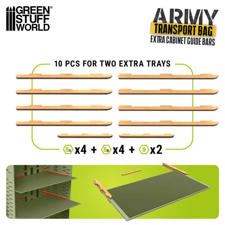 Green Stuff World - Extra Rails for Miniature Carrying Case
