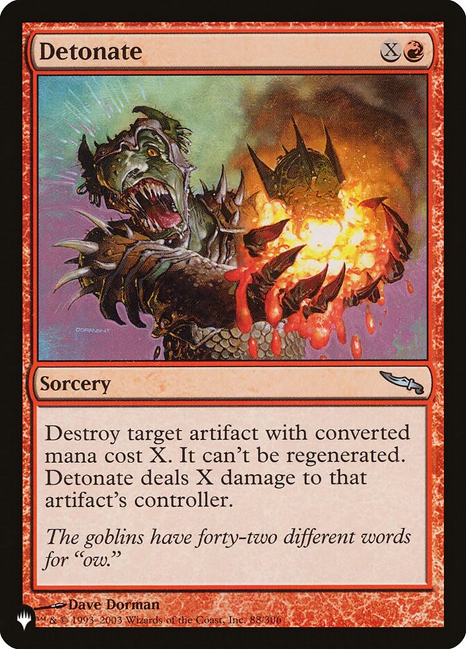 Detonate, The list Card Art
