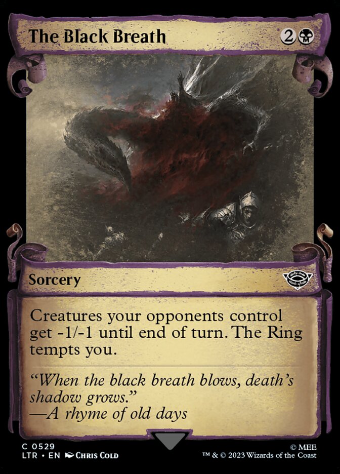 The Black Breath, The lord of the rings: tales of middle-earth Card Art
