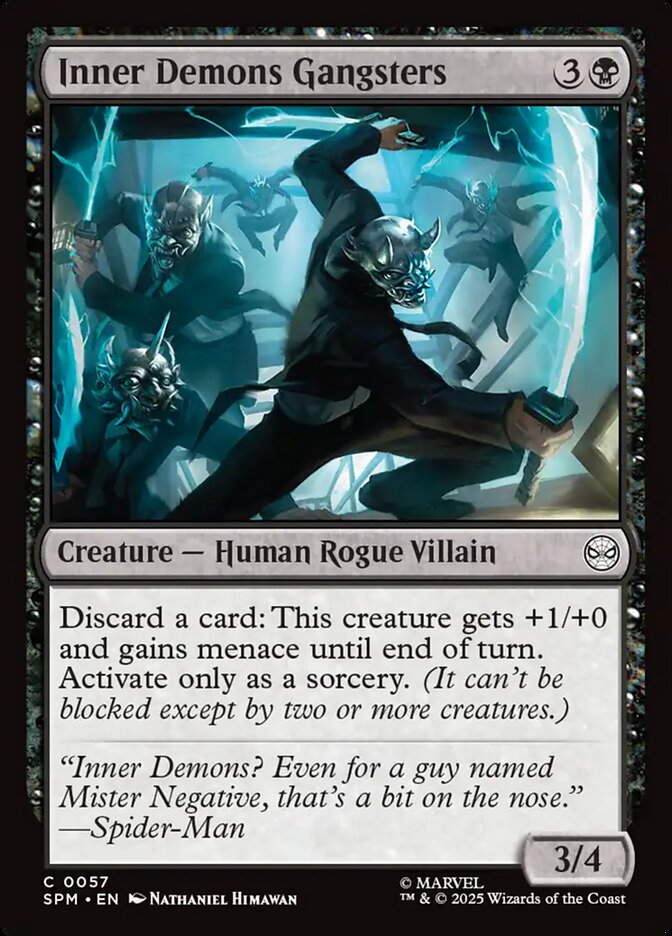 Inner Demons Gangsters, Marvel'S Spider-Man Card Art