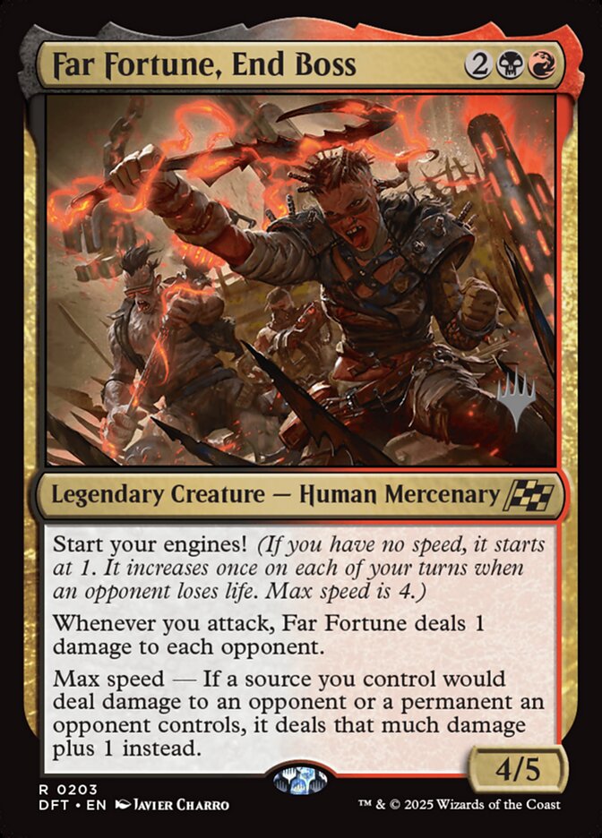 Far Fortune, End Boss, Aetherdrift promos Card Art