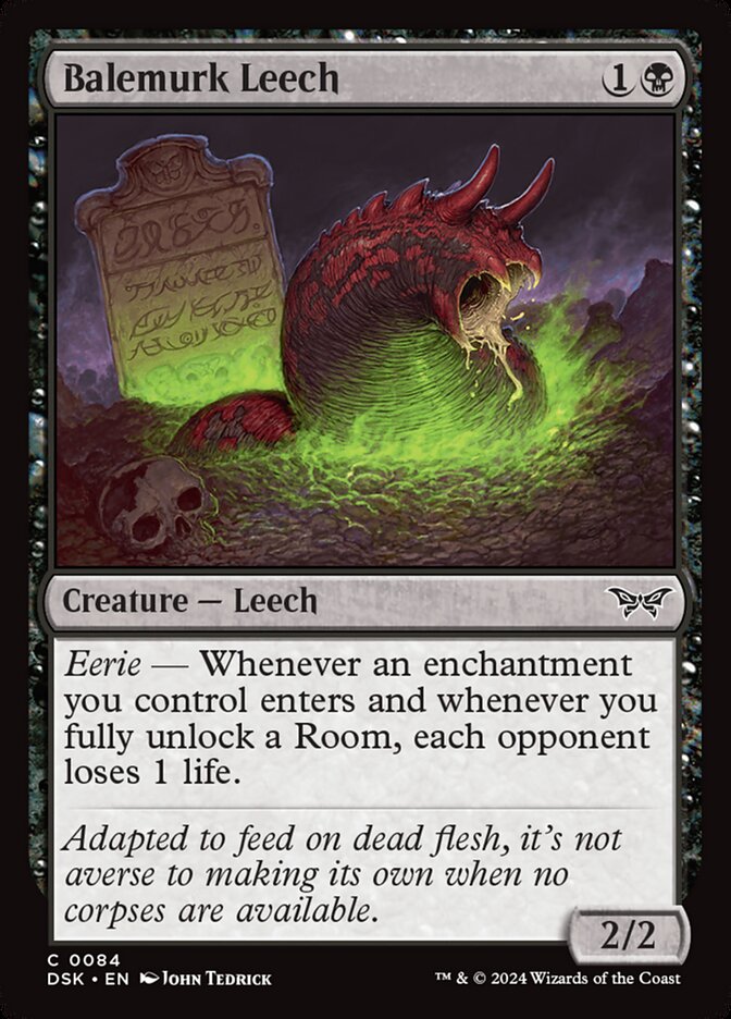 Balemurk Leech, Duskmourn: House Of Horror Card Art