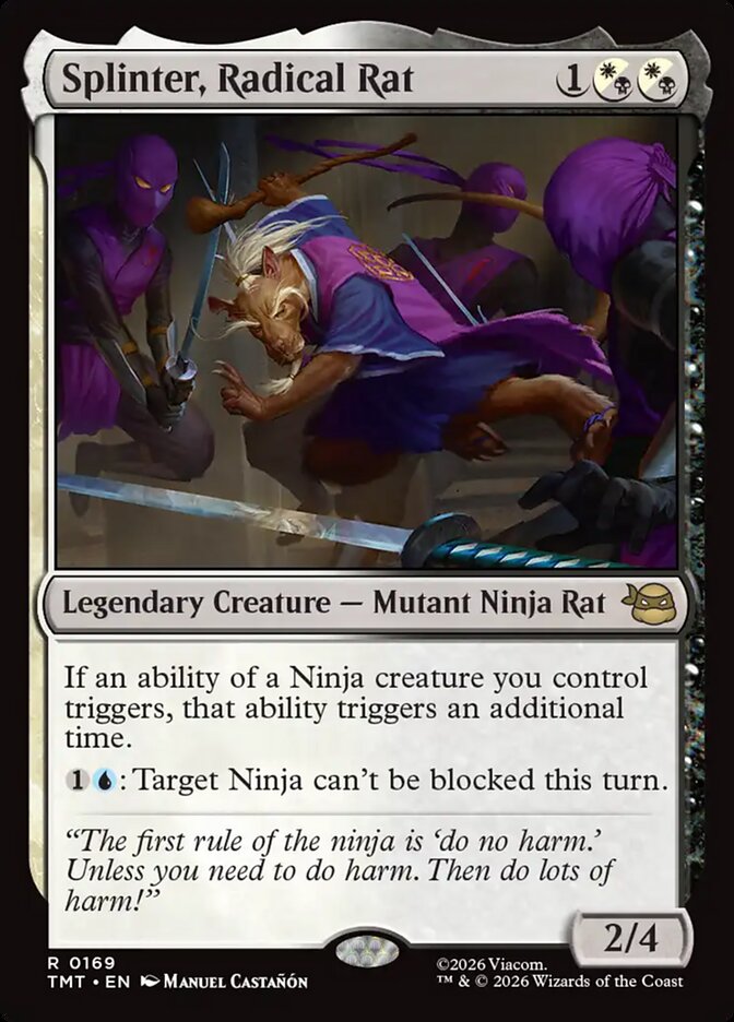 Splinter, Radical Rat, Teenage Mutant Ninja Turtles Card Art