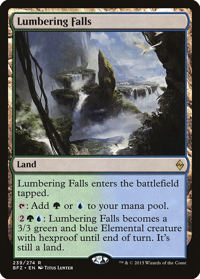 Lumbering Falls, Battle For Zendikar Card Art