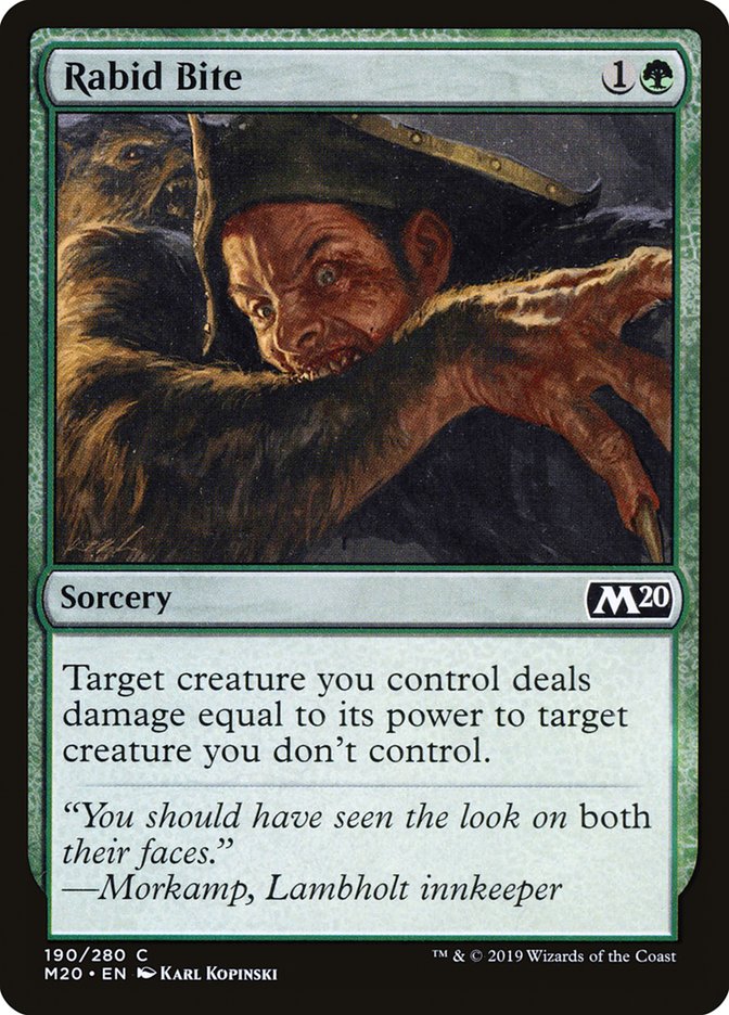 Rabid Bite, Core Set 2020 Card Art