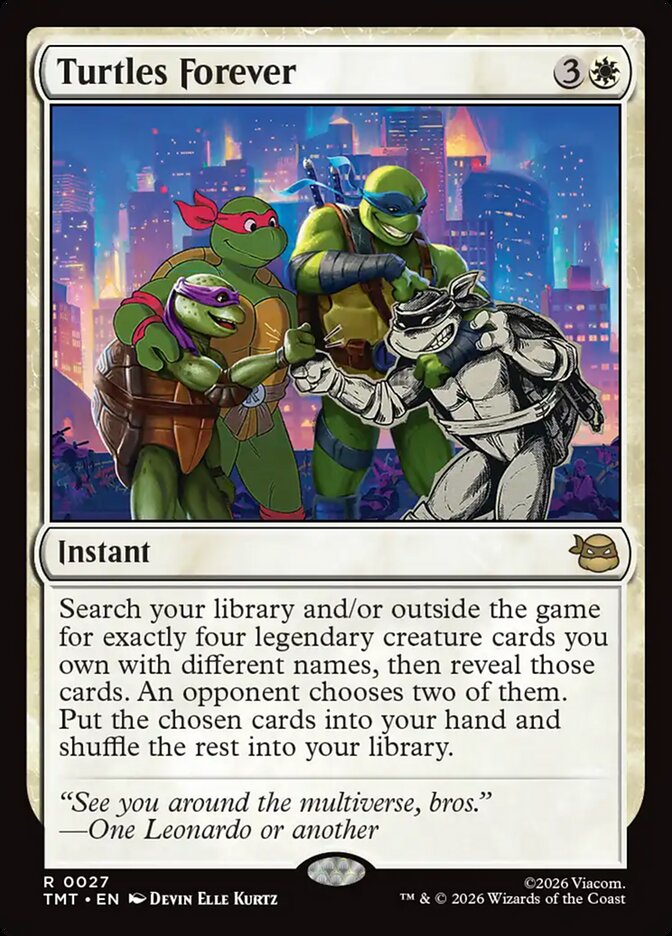 Turtles Forever, Teenage Mutant Ninja Turtles Card Art